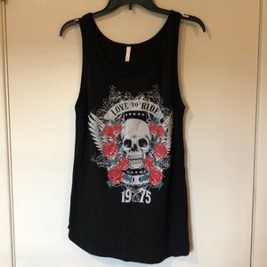 Super soft Love to Ride skull tank